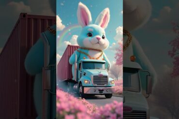 Evolution of Rabbit : Container Truck #rabbit #bunny #cuteanimals