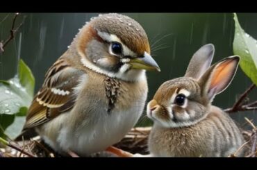 Sparrow rescued Cute rabbit cub#AnimalRescue #CuteAnimals#trendingshorts#viralshort#ytshorts#ytfeed