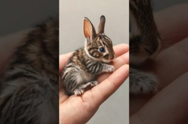 Cute rabbit in hand #rabbit