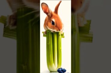 Cute Bunny on celery #pets #animals #shorts #viral #fyp #youtube #youtubeshorts