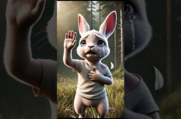 Cute rabbit and chick : A friendship sad story #cute#cat#kitten