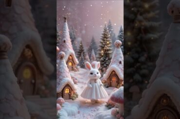 Snowball's Magical Christmas Wonderland!#anime #baby #cute #rabbit #christmas