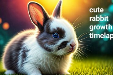 Baby rabbit growth timelapse with calming music