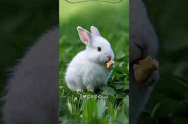 Cute rabbit adorable bunny eating carrot and snacks #cuterabbit #adorablebunny #cutebunny
