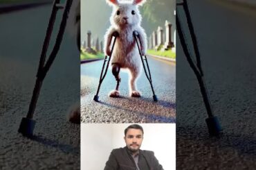 Poor little Rabbit because of drunk driver #rabbitrescue #cuteanimals