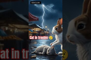 Cute Rabbit rescue little kitten |Rabbit Journey