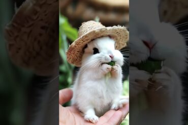 Cute Tiny White Rabbit #cuterabbit #tinyrabbit #whiterabbit