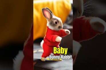 Baby Bunny Boxing #bunny #animals #aianimals #cuteanimals