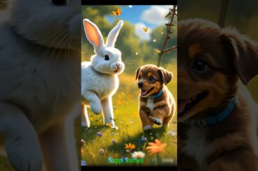 A cute rabbit Rescue the little dog #dog #puppy #pets #cute #rescuepuppy #puppyvideos #puppyhood