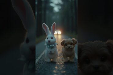 drunk driver hit the rabbit #rabbit #puppy #animalshorts #animallover #animalcrossing #cutedog