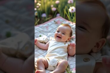 Baby and Bunny Bonding in a Spring Wonderland! #viralvideo #cute #baby #usa #fyp