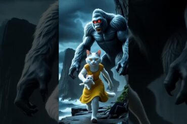 Rabbit rescues a poor kitten separated from its mother #RabbitRescue #Cute