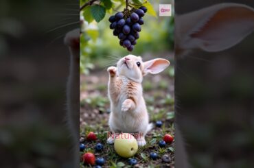The Bunny Eating Grapes Is Simply Adorable, Pastoral Pet Spotlight #pet #cute #rabbit #animals