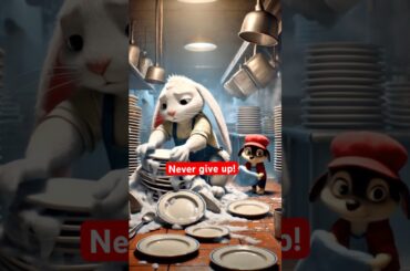 Rabbit works hard for his beloved mother #shortvideo #cute #rabbit #dog #puppy #shorts #nevergiveup