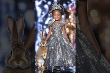 A cute and stylish baby and a rabbit are performing on the stage of America's Got Talent!#cute #agt