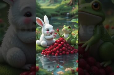 The Brave Rabbit andfrogTale of Friendship #rabbitadventures#rabbit #frog#animal #cutefrog#cute