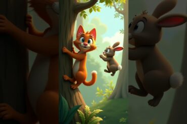 Cute cat save cute bunny #RabbitRescue #CuteAnimals  #AnimalRescue