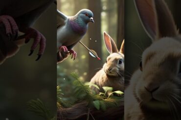 The rabbit saved the pigeon's life #animals #cute #rabbit #cuteanimal #babyanimals #animalfriends
