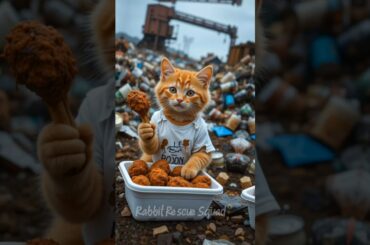 The Poor Cat Ate Moldy Fried Chicken in the Landfill and Was Laughed At #poorcat #cats #kitten #cute
