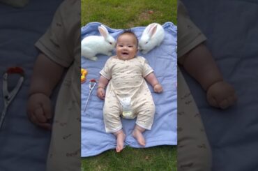 #Baby and the #Cute #Rabbits