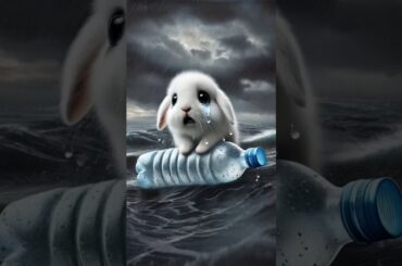 A little Rabbit caught floating during a heavy Rainstorm #RabbitRescue  #CuteAnimals #AnimalRescue