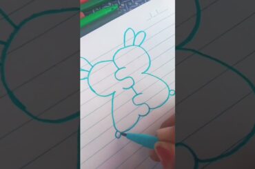 Draw cute #bunny #hugging #short #drawing #bunnies #rabbit #craft #short