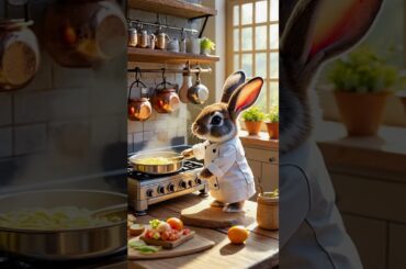 rabbit cooking sbagheti  #rabbit #cute #rabbitfood #rabbitrescue #rabbitpetsupplies