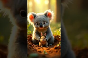 Koala Saves Baby Rabbit After Landslide #cute  #cuteanimals