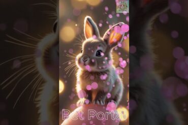 Adorable Tiny Baby Bunny on a Finger  Ultra Realistic Cute Animal Close Up in Warm Golden Light #usa