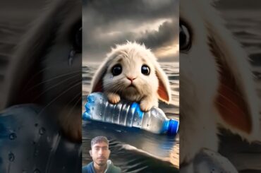 Cute rabbit bunny friendship with turtle, rabbitwith turtle #rabbit#turtle