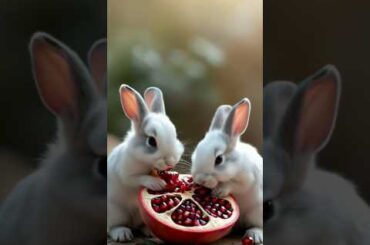 MAKAN BUAH DELIMA #cuterabbit #rabbiteating #bunny #cutepets