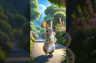 Rabbit cute rabbit rabbit quick dancing and drink milk #bunnys #cute #funnybunny #cutebunny