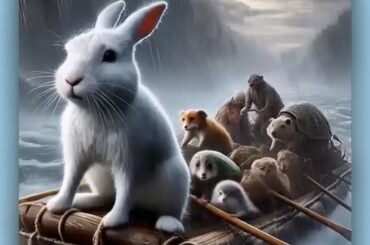 cute rabbit saves poor animal,s #rabbitrescue #rabbit #aistory #funny