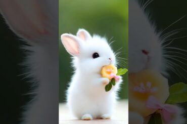 Cute baby rabbit eating fruit #cute #cuterabbit #babyrabbit #animalvideos #catlover