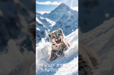 Leopard Rescued by a Cute Rabbit in the Snowy Mountains! #RabbitRescue #CuteAnimals #AnimalRescue