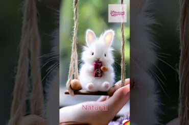 Gentle Sway A Baby Rabbit's Swingtime Delight #rabbit #pets #bunny #funny #viralshorts #cute