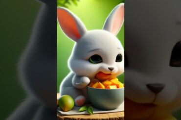 EATING MANGO #cuterabbit #rabbiteating #bunny #pets