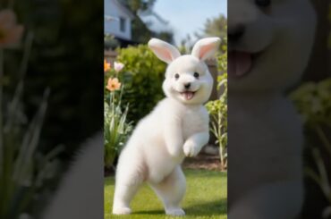 Cute bunny dance #cute #funny #shorts #trending #animal #dance #baby #pet #cat #catdance #bunny