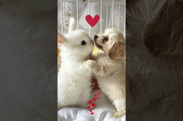 A Cute Bunny and Adorable Maltese Pup Became Friends Until One Day....