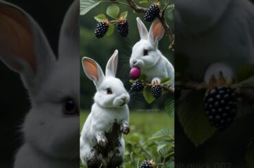 Rabbit quick eating blackberry cute rabbit cute bunny #rabbit #cute #bunny #funnybunny