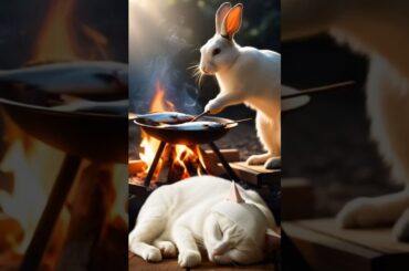 cute rabbit and cat. #cute #biralreels #videoforkids #viralshorts #trending #biral #cuteanimal