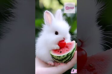 Watermelon Delight Cute Bunny Enjoys a Juicy Treat #rabbit #pets #bunny #funny #viralshorts #cute