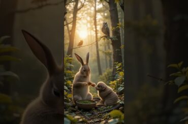 Rabbit SAVES Dog In Shocking Rescue #shorts #cute #dog #trending