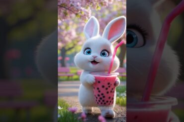 Cute bunny at the park! #cute #cuteanimals #ai #bunny #shorts