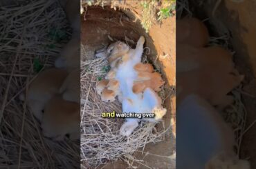 Mother Rabbit RAISES BABY RABBITS! #animals #cuteanimals #animallover