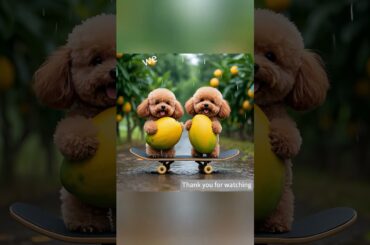 When the cute rabbit and lively Teddy meet the sweet mango, it's an ultra-loving moment!#shorts