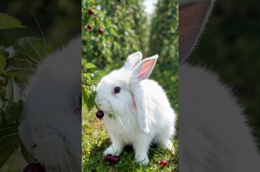 A rabbit is eating cheerios.#cute #bunny #rabbit