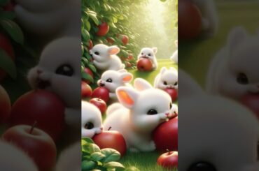 EATING APPLE #cuterabbit #rabbiteating #bunny #shortfeeds