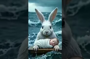 A HeLpless Baby NEED HELP OF A POOR RABBIT ! #shorts #bunny #rabbit #animalsstory #cute #rabbitday