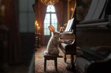 Cute Rabbit is enjoying Music Class#animalshorts #animalsvideo #rabbit